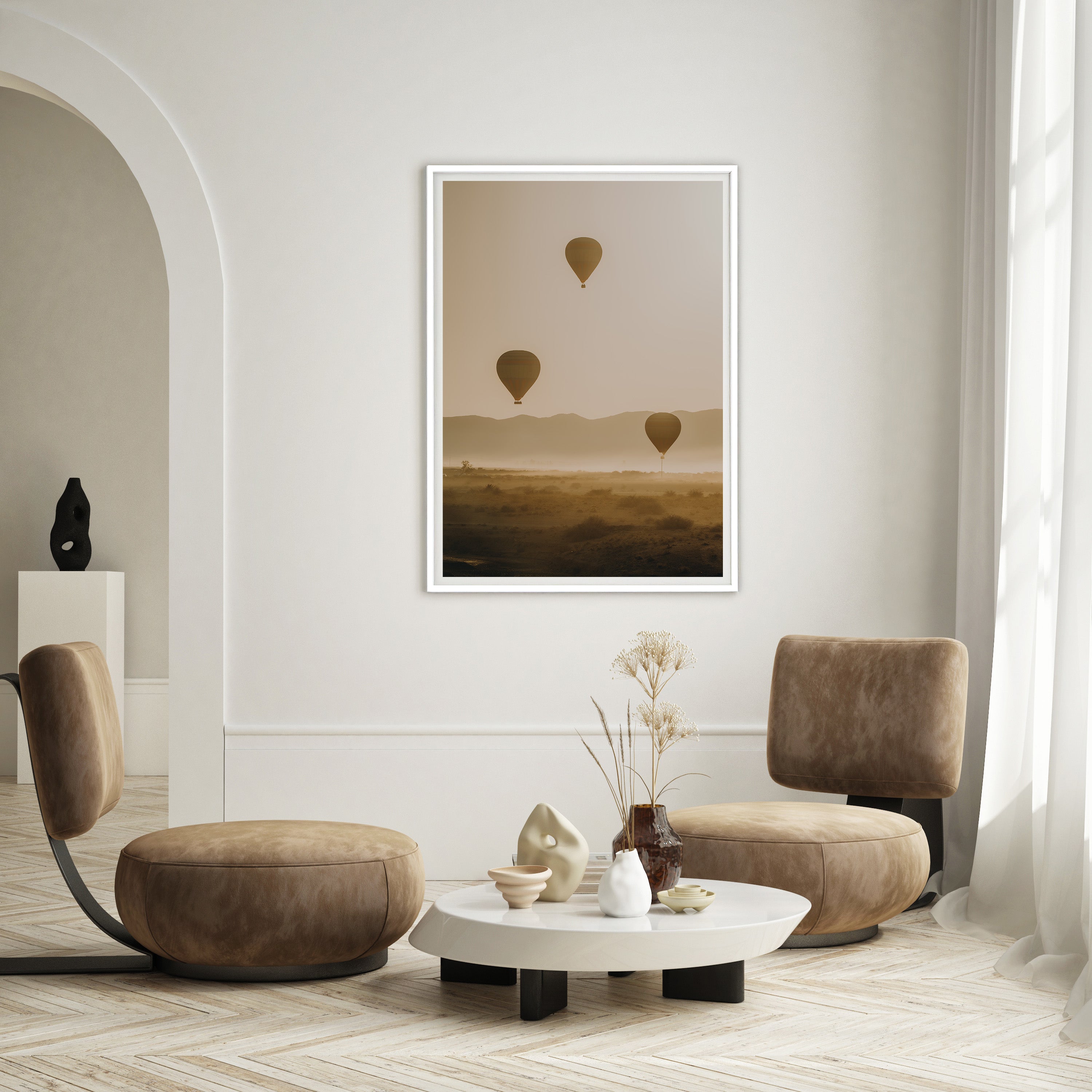 Eveil celeste - Affiche fine art - White frame