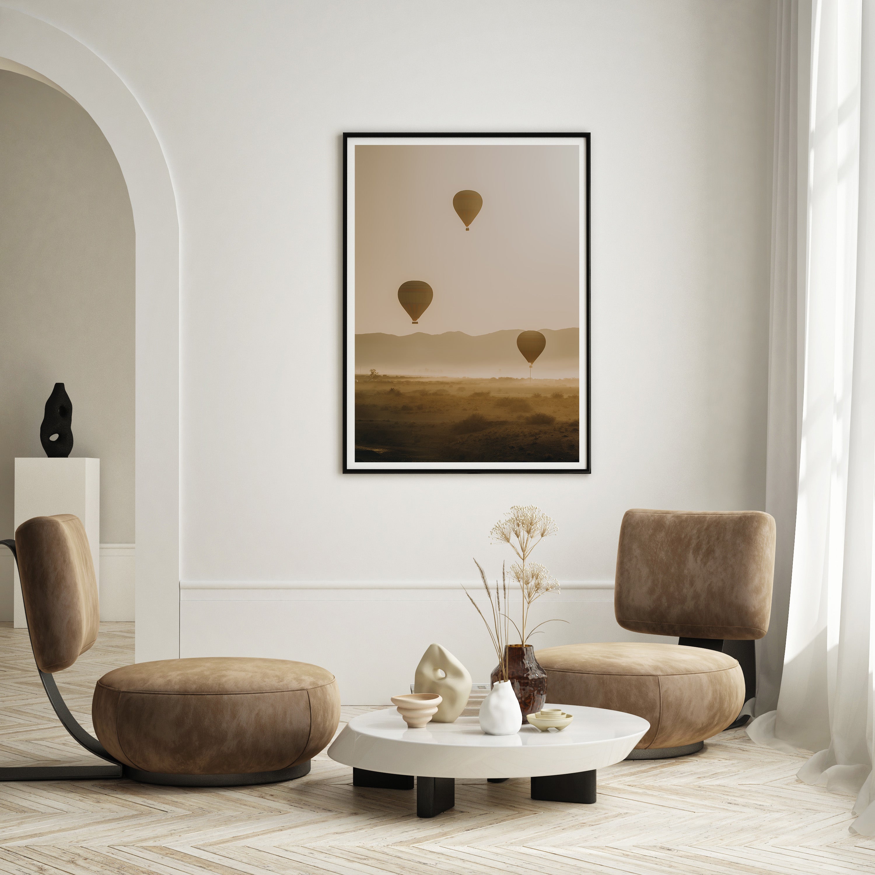 Eveil celeste - Affiche fine art - black frame